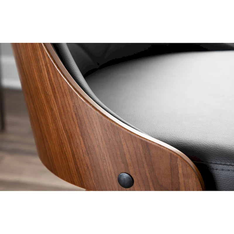 Krzesło do jadalni z drewna orzechowego w stylu Mid-Century Modern, pikowane w karo, 3 kolory