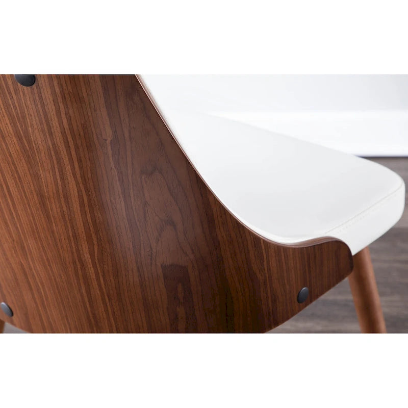 Krzesło do jadalni z drewna orzechowego w stylu Mid-Century Modern, pikowane w karo, 3 kolory