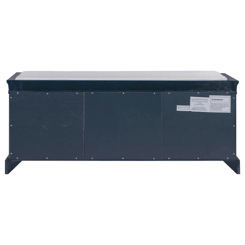 Ławka do przechowywania z 2 szufladami, 2 szafkami i wyjmowaną poduszką – 108 cm dł. x 40,5 cm szer. x 44,5 cm wys.