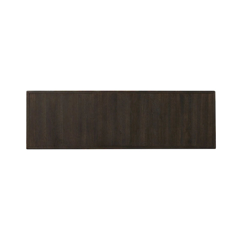 Ławka drewniana bez oparcia, czarne wykończenie, 132 cm (szer.) x 41 cm (dł.) x 46 cm (wys.), 113–136 kg
