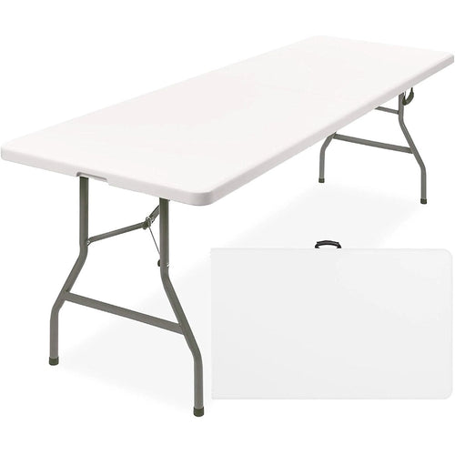 8 ft. Multi-Functional Fold-in-Half Table with Durable Resin Surface - 1